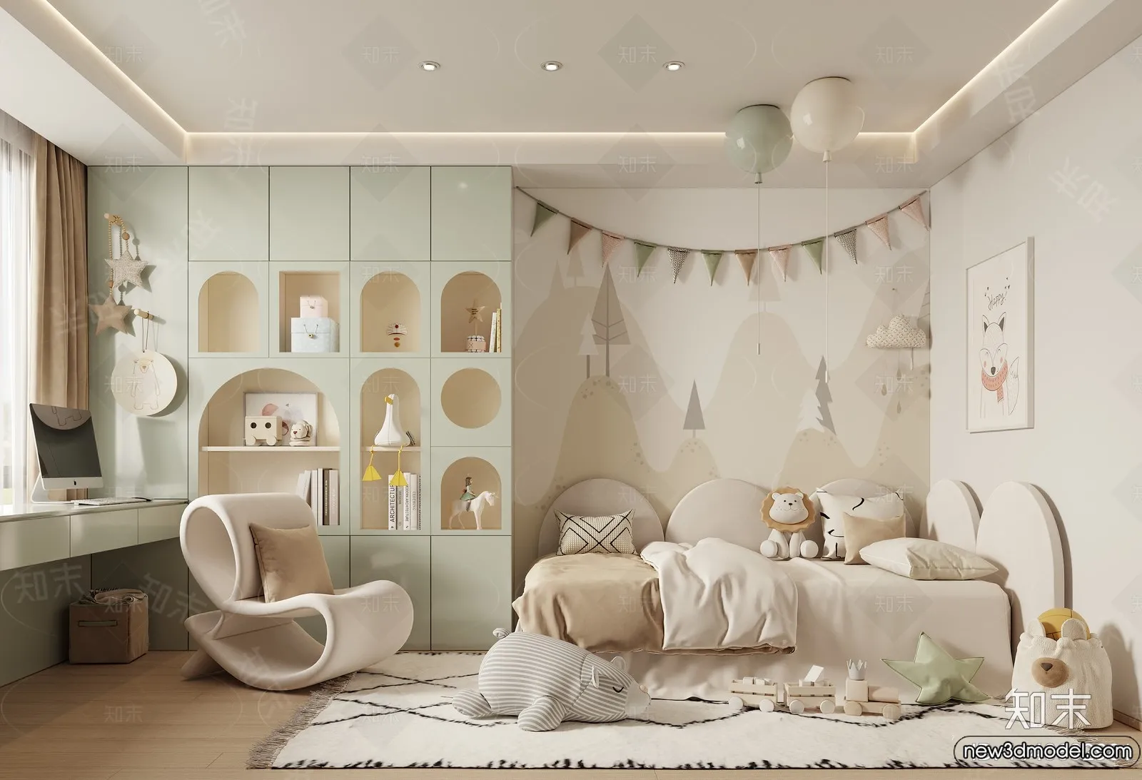 Children Room – 3D Interior Scene – Girl Room – 187