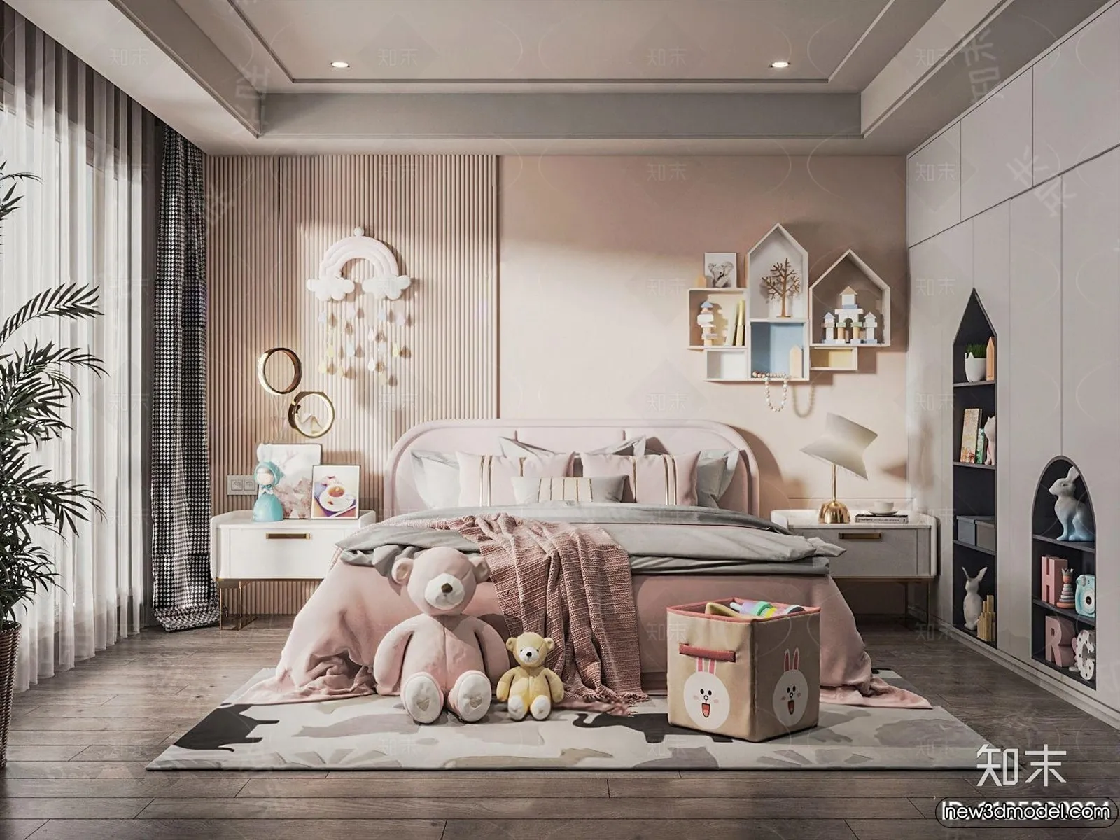 Children Room – 3D Interior Scene – Girl Room – 190