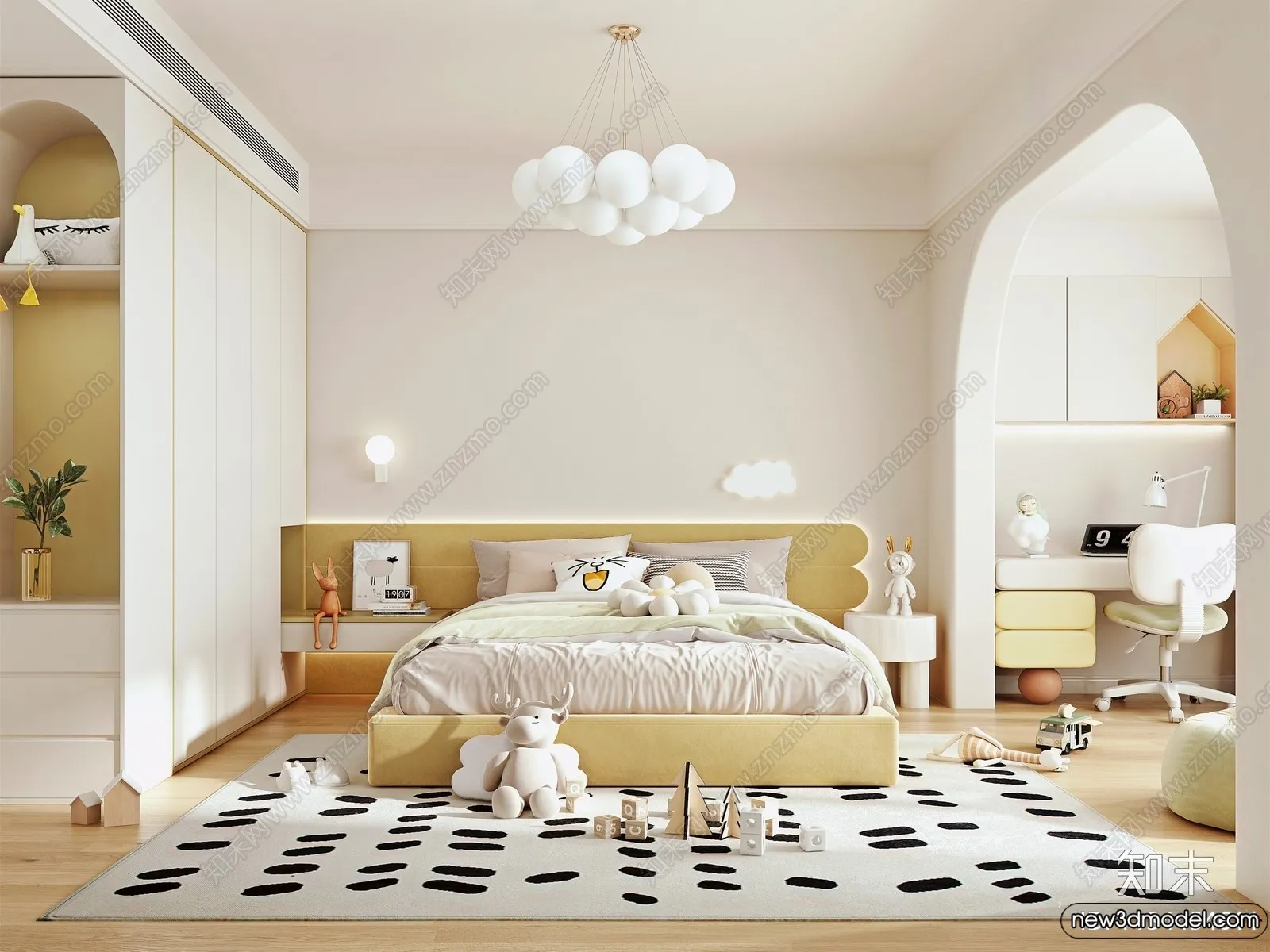 Children Room – 3D Interior Scene – Girl Room – 194