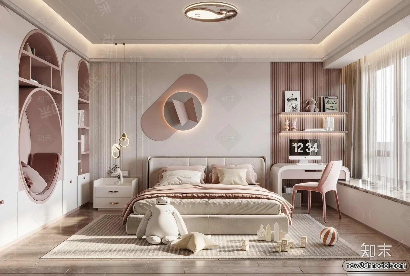 Children Room – 3D Interior Scene – Girl Room – 195