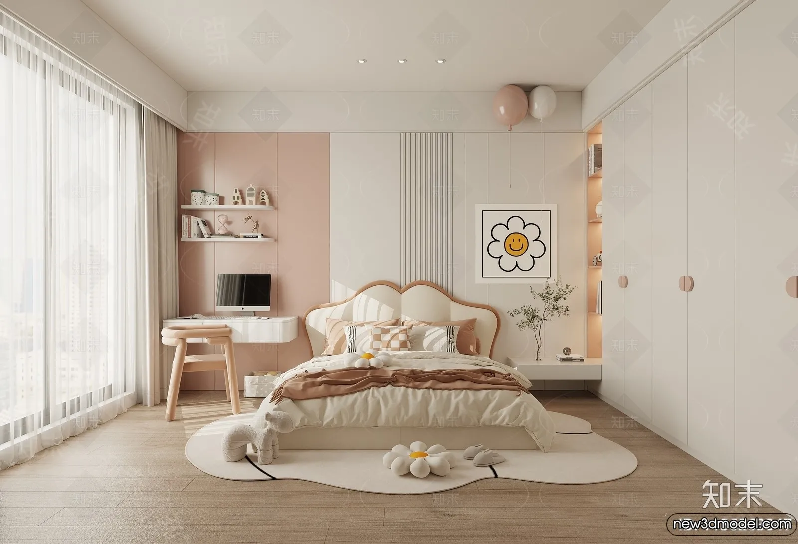 Children Room – 3D Interior Scene – Girl Room – 196