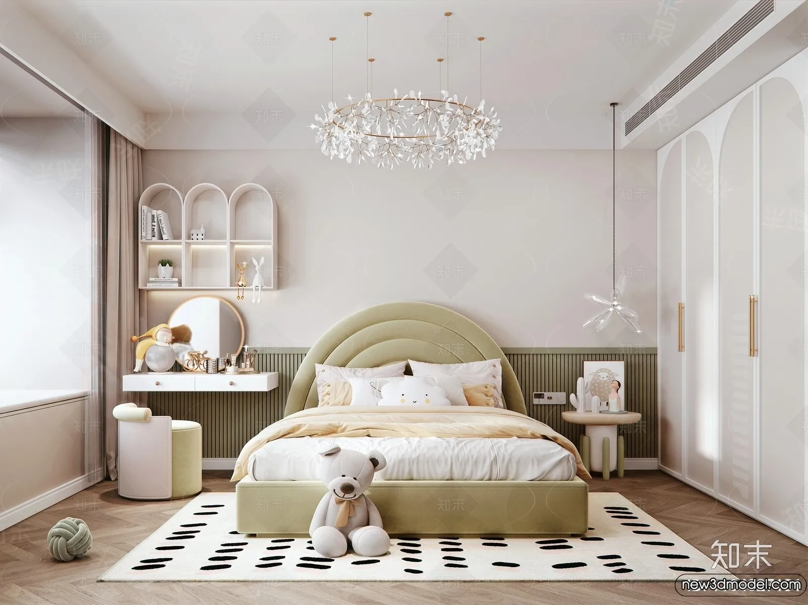 Children Room – 3D Interior Scene – Girl Room – 197