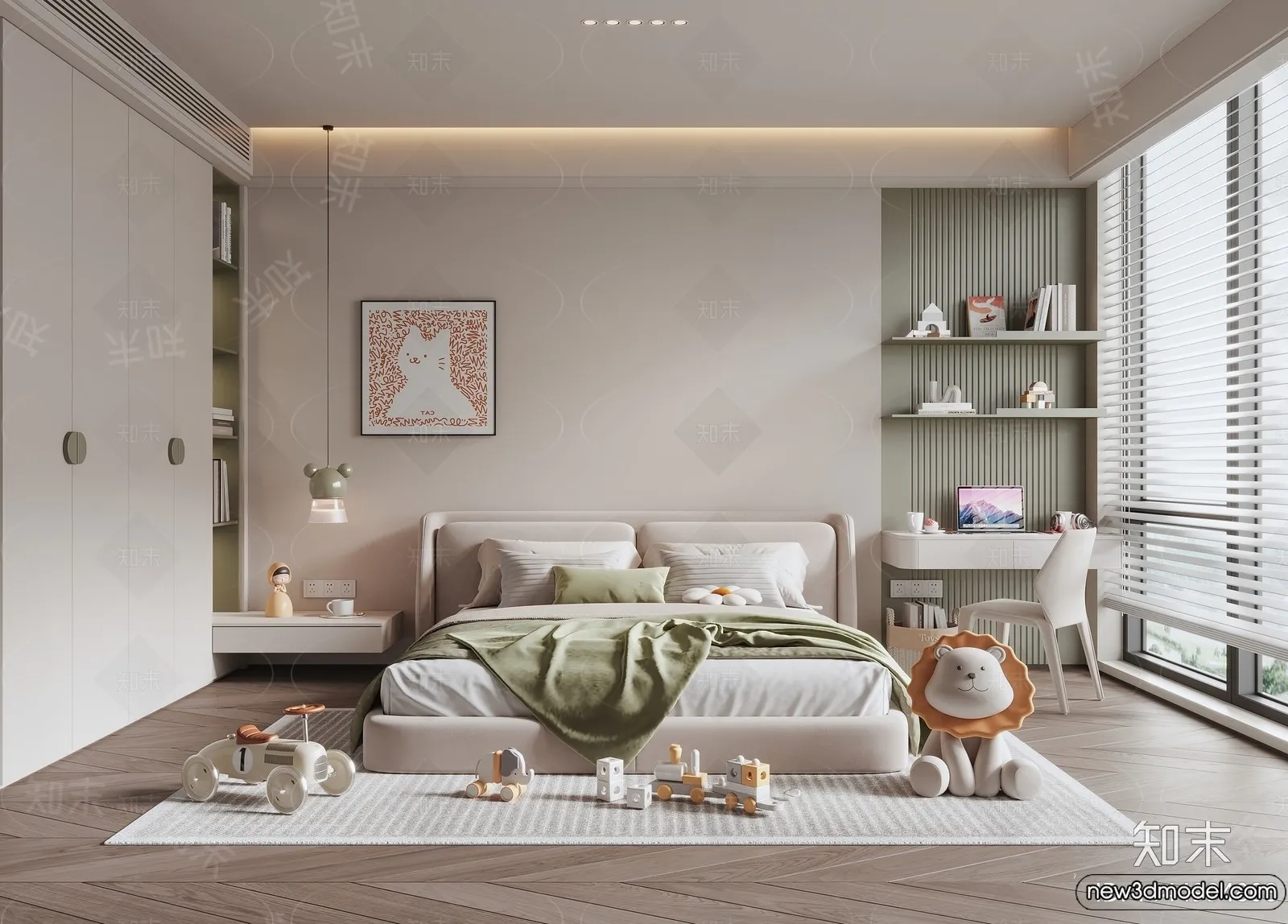 Children Room – 3D Interior Scene – Girl Room – 201