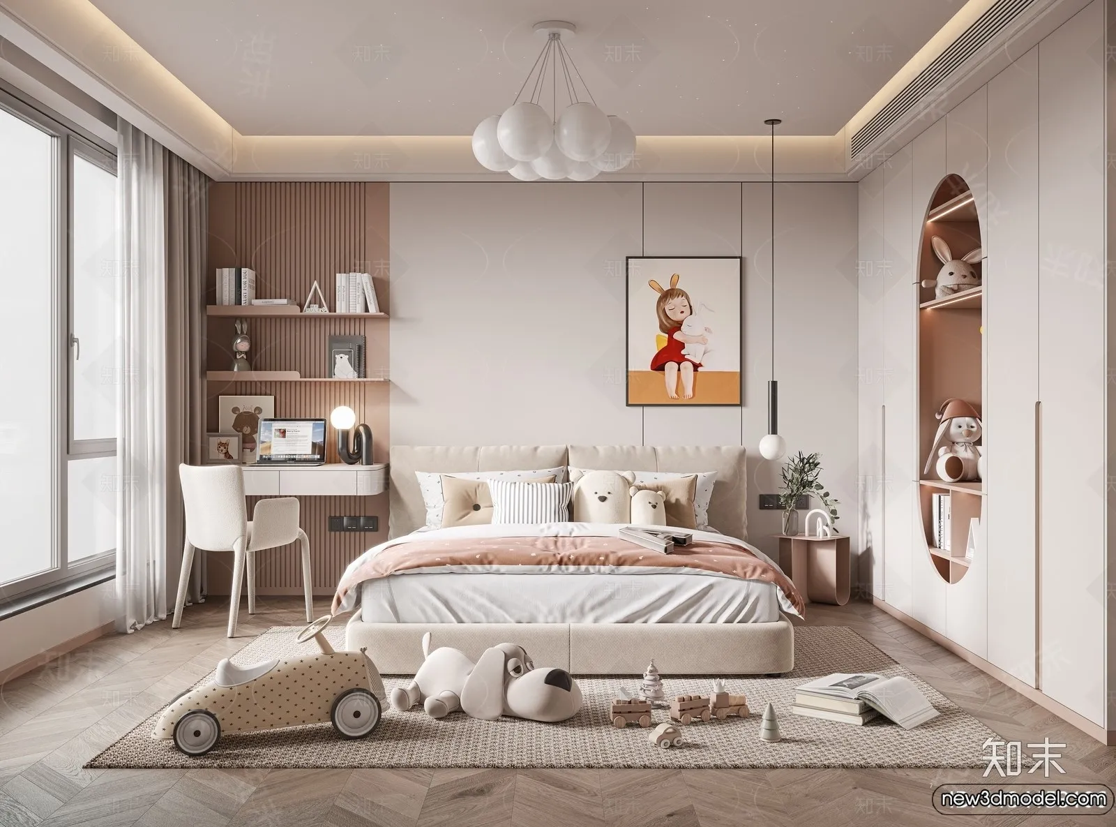 Children Room – 3D Interior Scene – Girl Room – 204