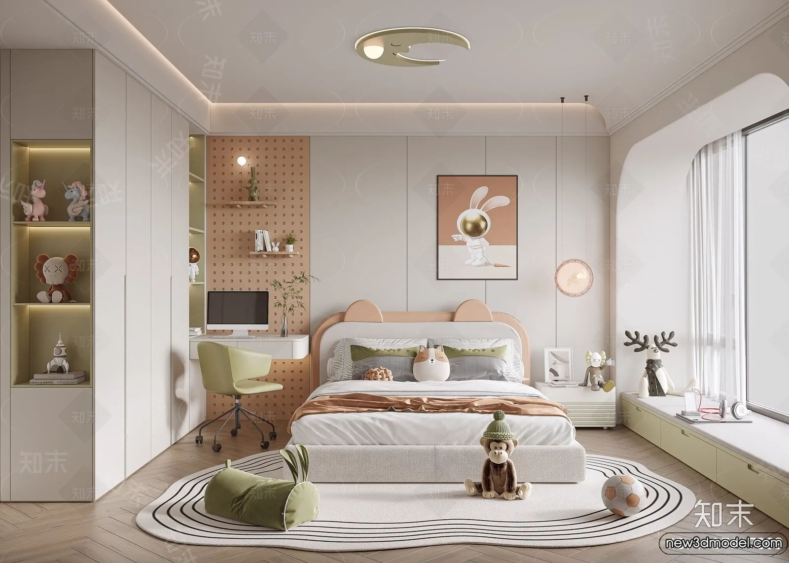 Children Room – 3D Interior Scene – Girl Room – 209