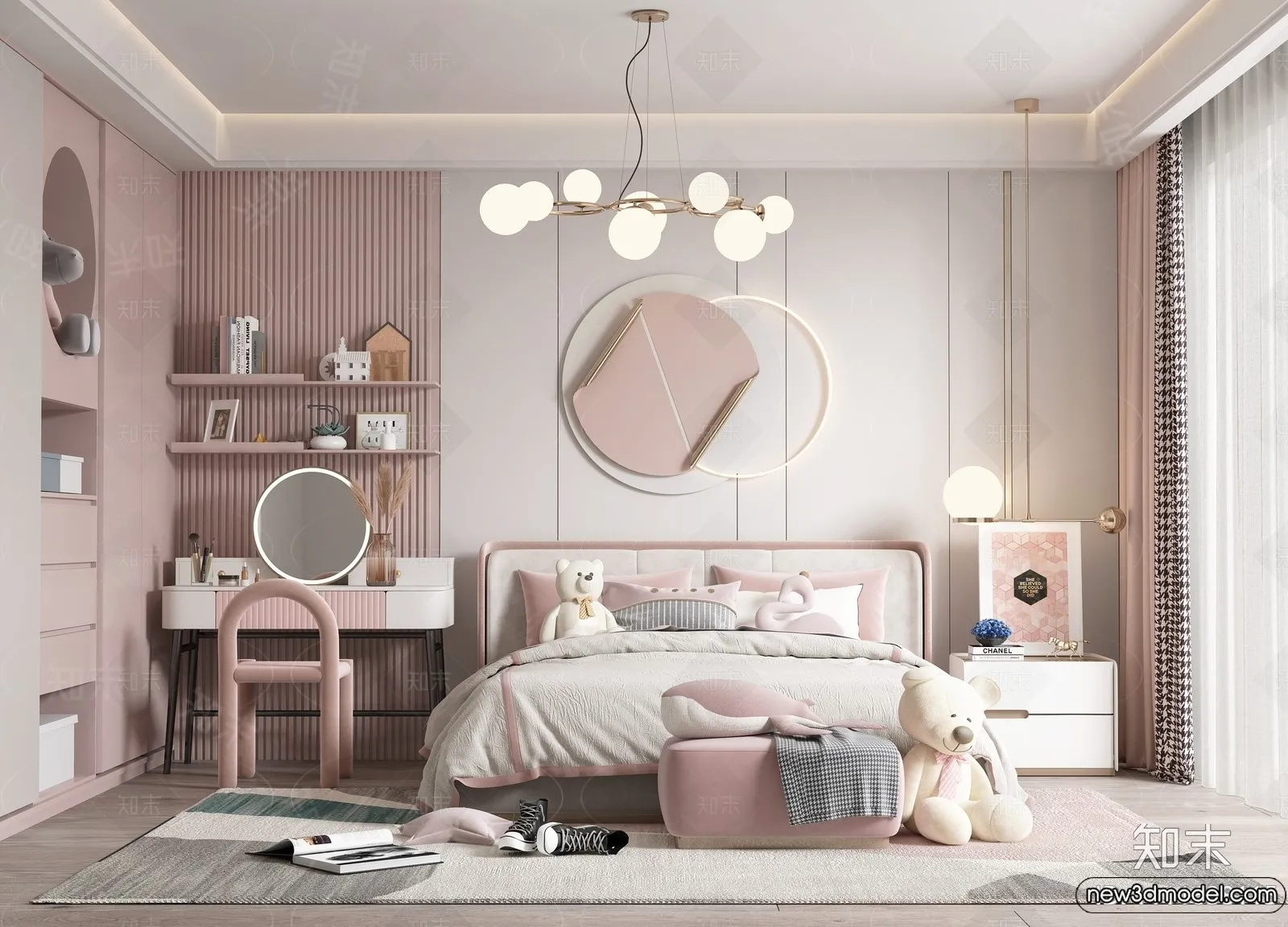 Children Room – 3D Interior Scene – Girl Room – 223