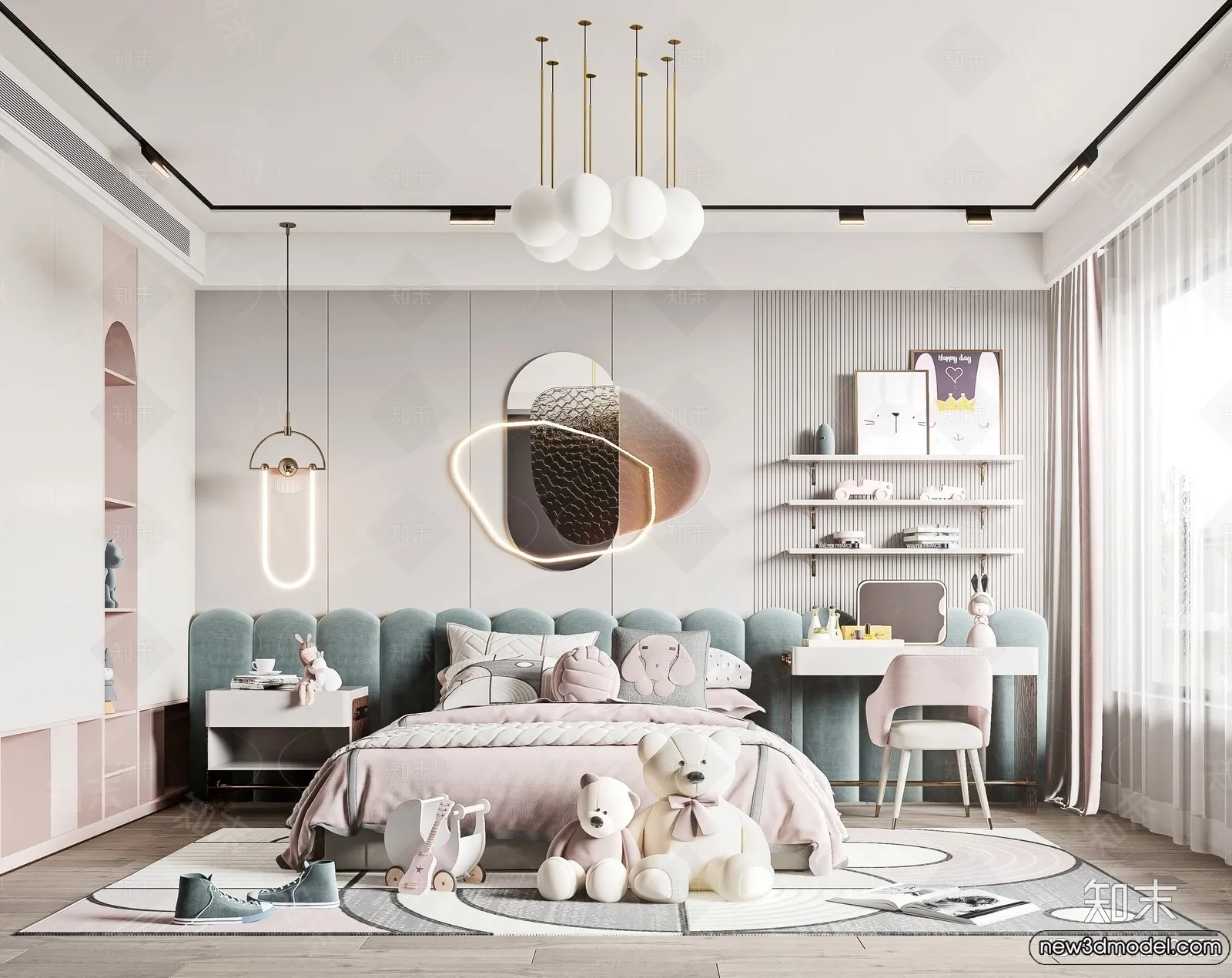 Children Room – 3D Interior Scene – Girl Room – 225