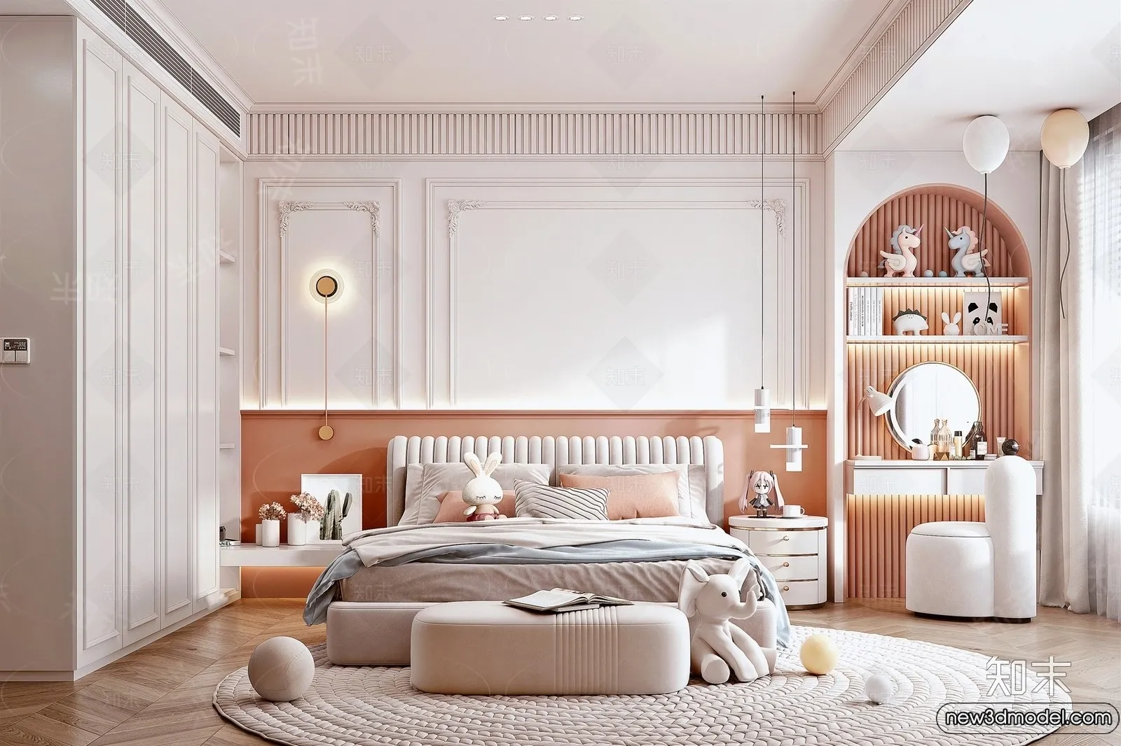 Children Room – 3D Interior Scene – Girl Room – 227