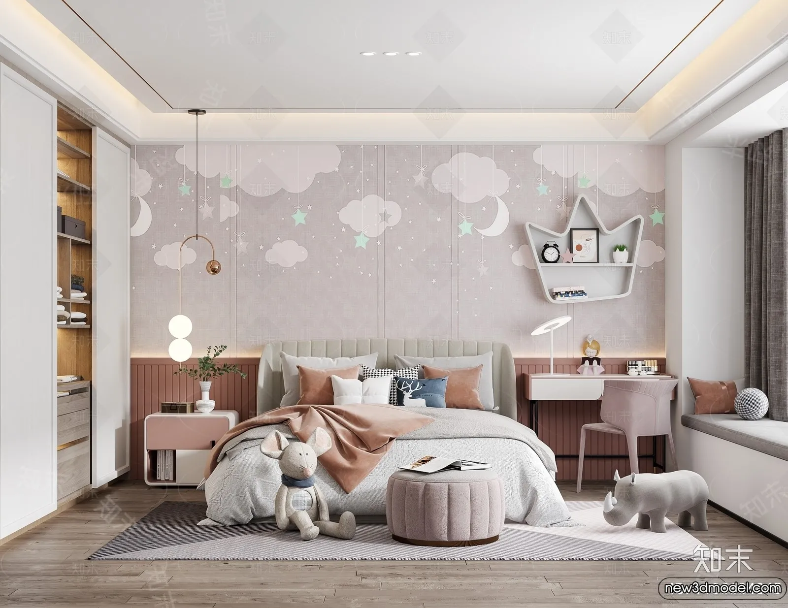 Children Room – 3D Interior Scene – Girl Room – 231