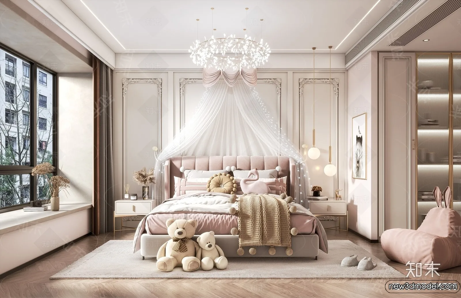 Children Room – 3D Interior Scene – Girl Room – 232