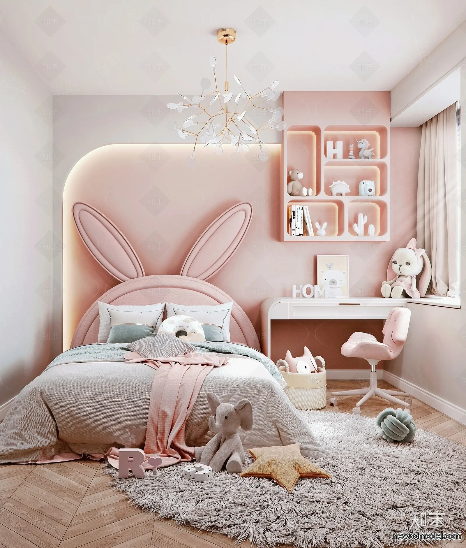 Children Room – 3D Interior Scene – Girl Room – 236