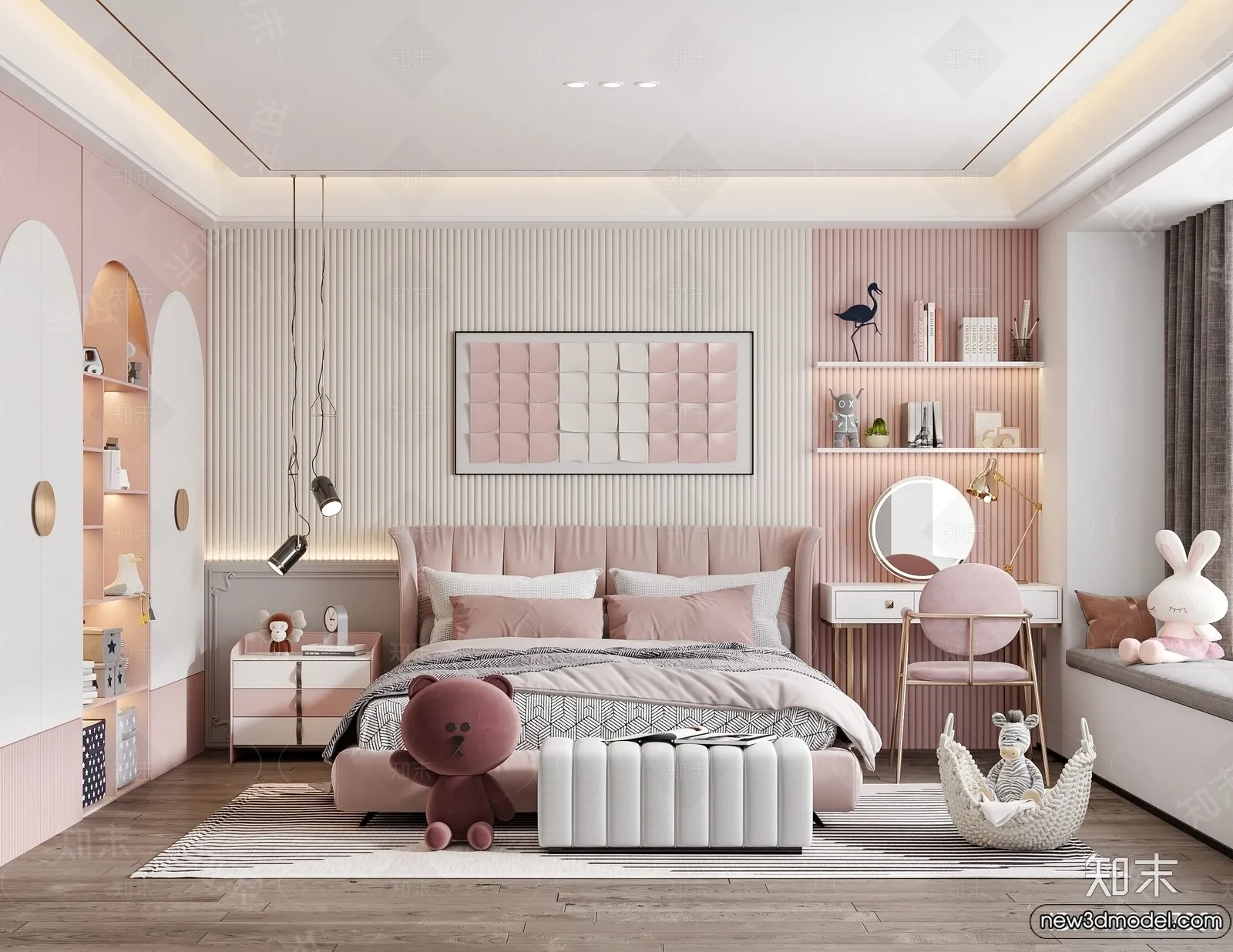 Children Room – 3D Interior Scene – Girl Room – 237