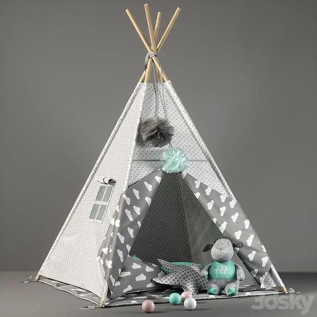 children set 02 scandinavian style 3dsMax Model