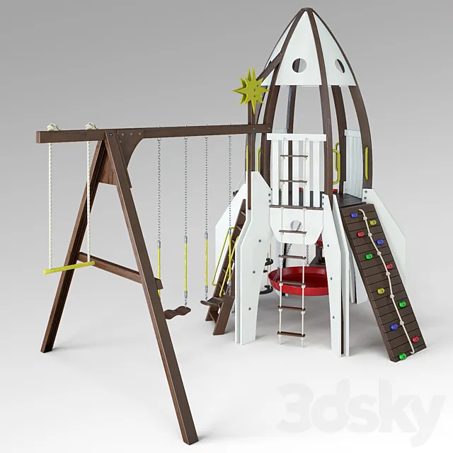 Children slide “Rocket” 3ds Max