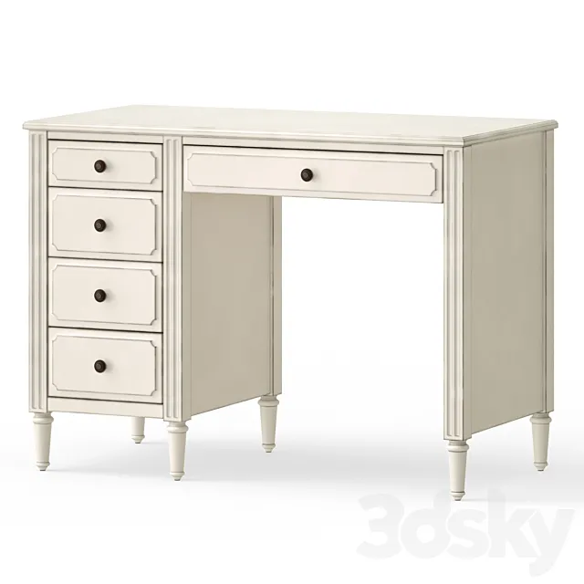 Children writing table Provence 3ds Max