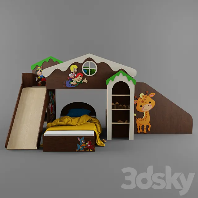 Children’s bed 3DS Max Model