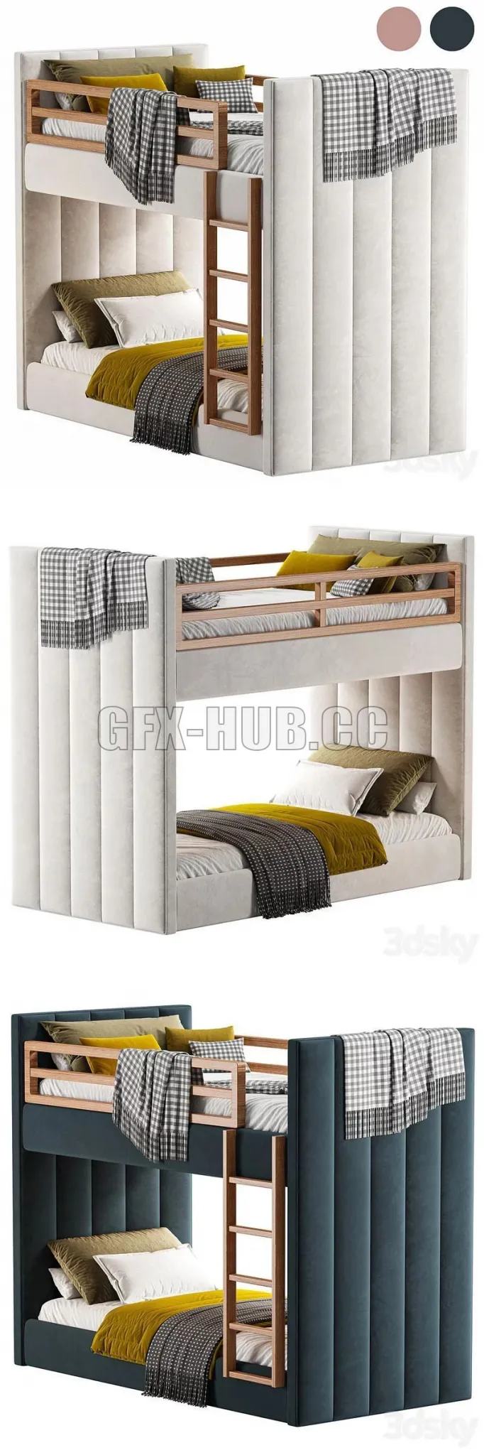 Childrens bed bunk line 3dsMax Model
