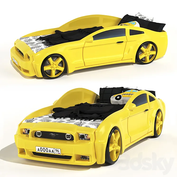 Children's bed – car 3DS Max