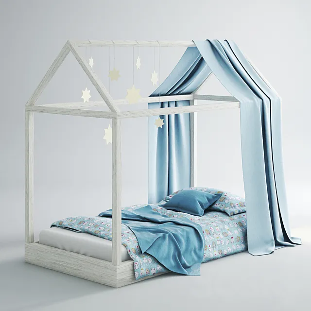 Children’s bed-house 01 (Blue) 3DSMax File
