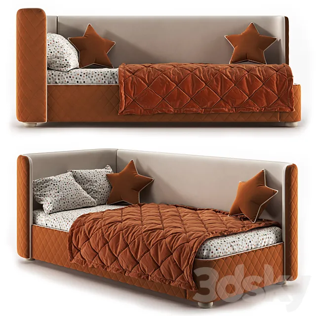 Children’s bed Matelasse-07 Cognac 3ds Max