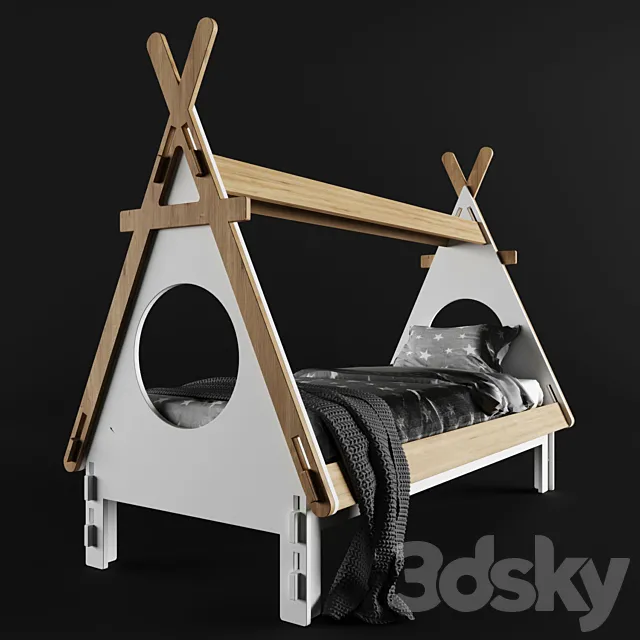 Children’s bed PLYWOOD 3DSMax File