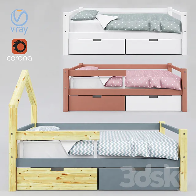 Children’s bed SKOGEN 3ds Max