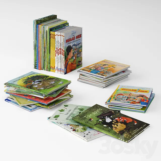 Children’s books 3DS Max Model