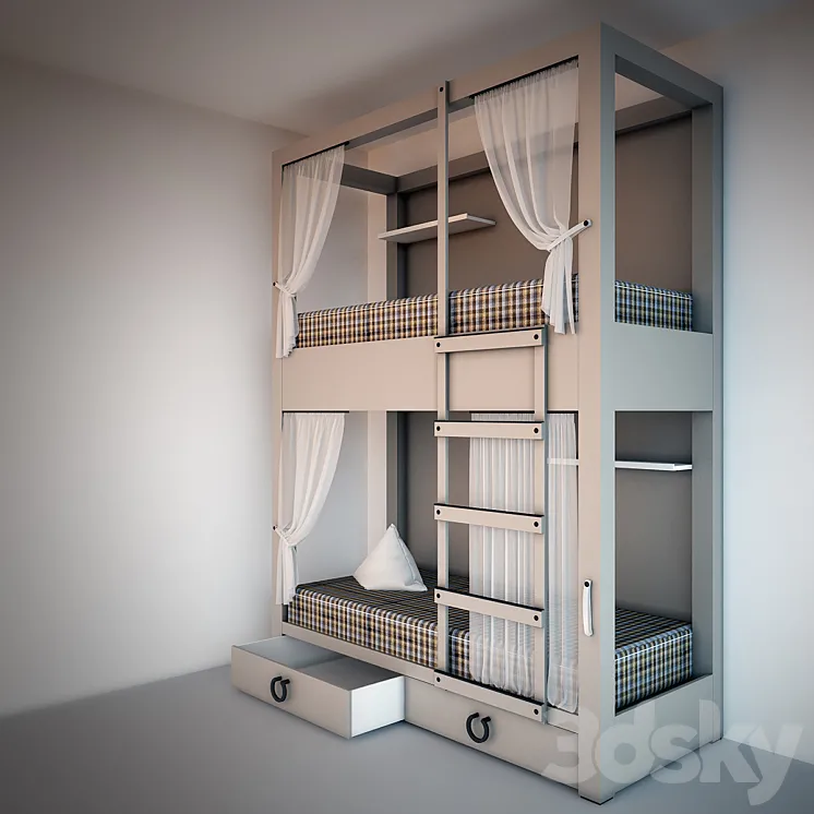 Children's bunk bed 3DS Max