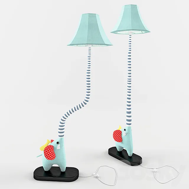 Childrens floor lamp Elephant floor lamp 3DS Max Model