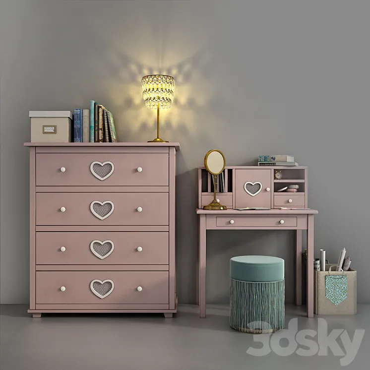 Children's furniture Adelina from Russian brand Shelf 02 3DS Max