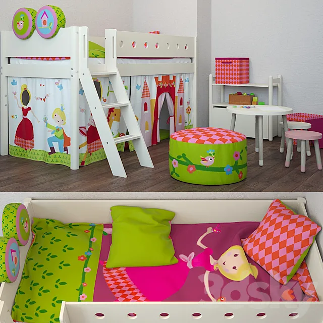 Children’s furniture and textiles from the Flexa 3ds Max