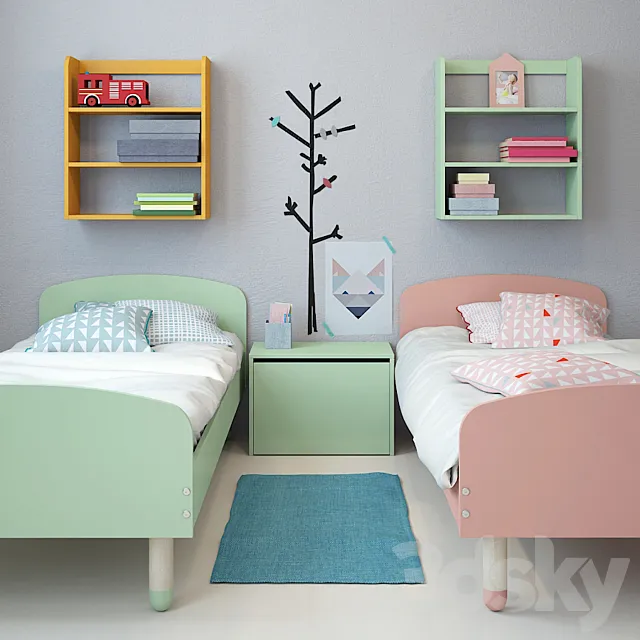 Children’s furniture Flexa by Play 3DS Max Model