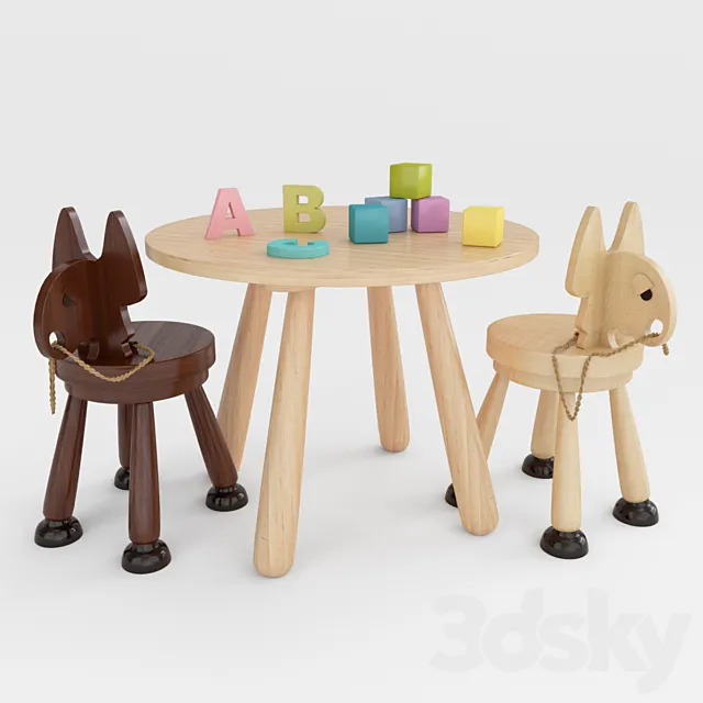 Children’s furniture set (Forest Manufactories) 3DSMax File