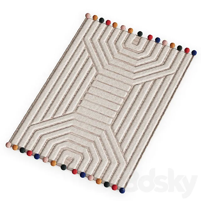 Children’s mat with Ponponi pile 3DS Max Model