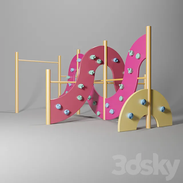 Childrens outdoor climbing wall “The Fifth Element” 3DS Max Model