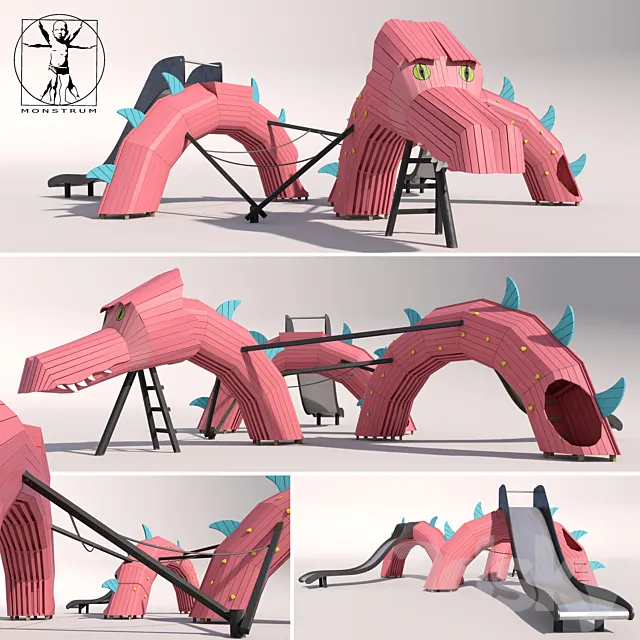 Children’s play complex “Dragon” 3DS Max Model