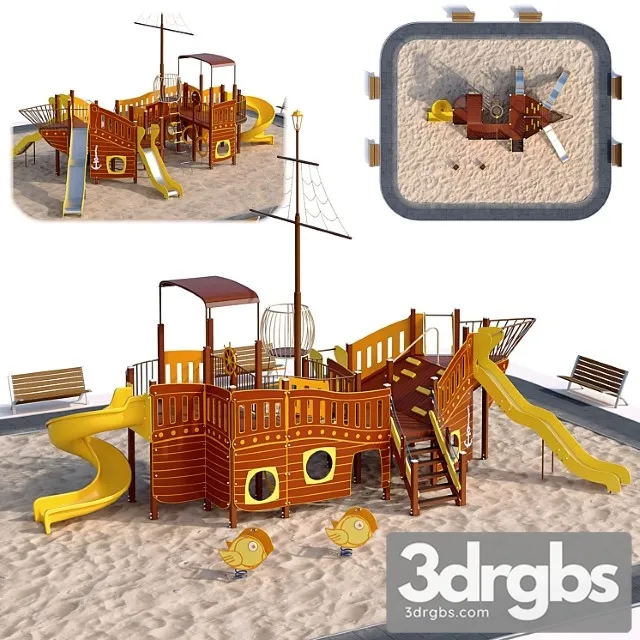 Childrens Playground Ship Ship Sailboat 3dsmax Download