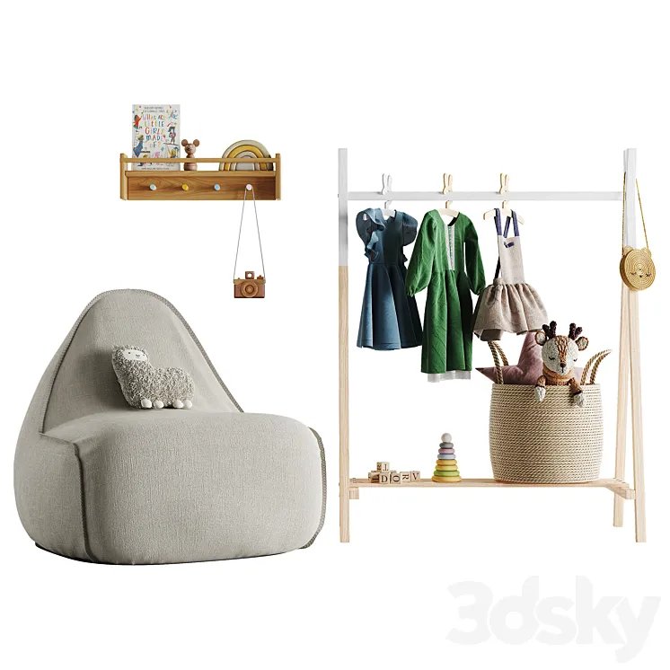 children's room. Toys and furniture set 01 3DS Max
