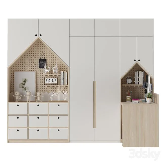 Childrens wardrobe 07 3dsMax Model