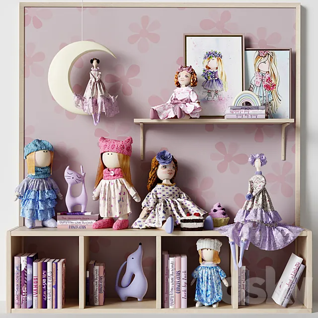 Childroom decor for girls 3ds Max