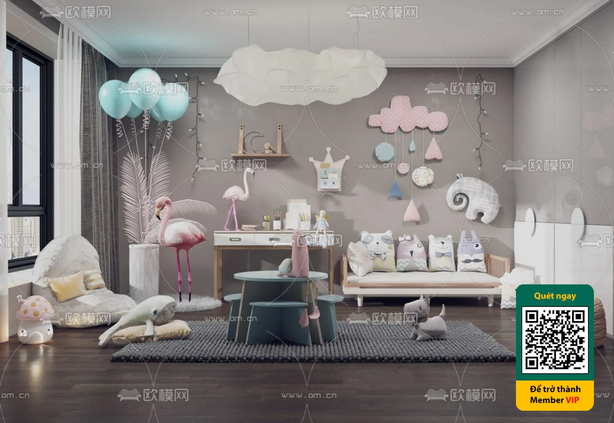 CHILDROOM SETS – VRAY / CORONA – 3D MODEL – 5436