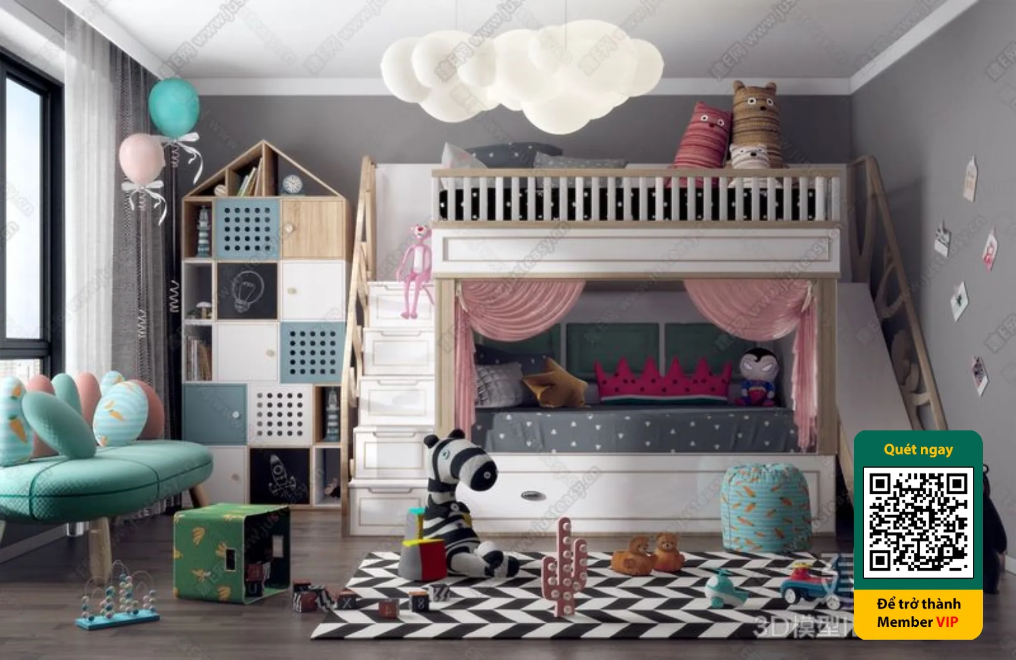 CHILDROOM SETS – VRAY / CORONA – 3D MODEL – 5439