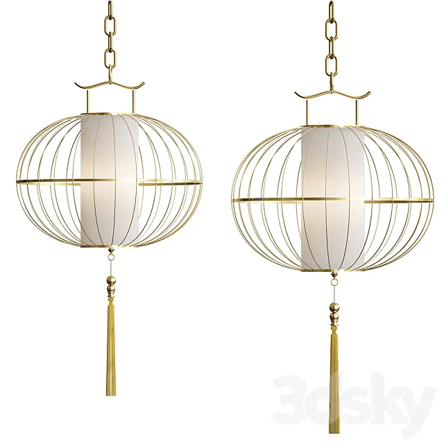 China retro pendant lights 3DS Max Model