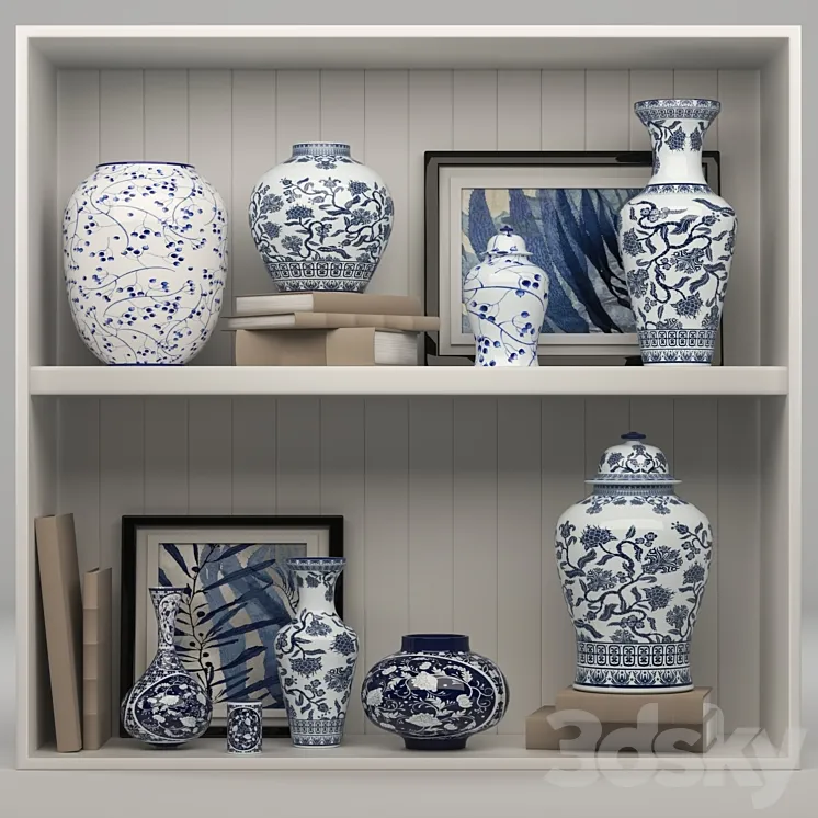 Chinese ceramic vases 3DS Max