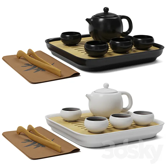 Chinese Kung Fu Tea Set 3ds Max