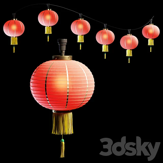 Chinese lantern 3ds Max