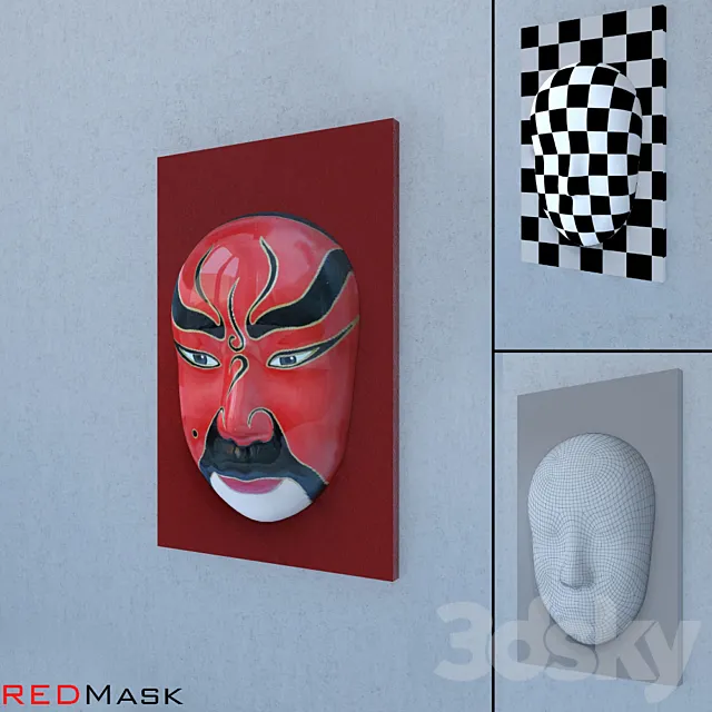 Chinese Mask 3DS Max Model