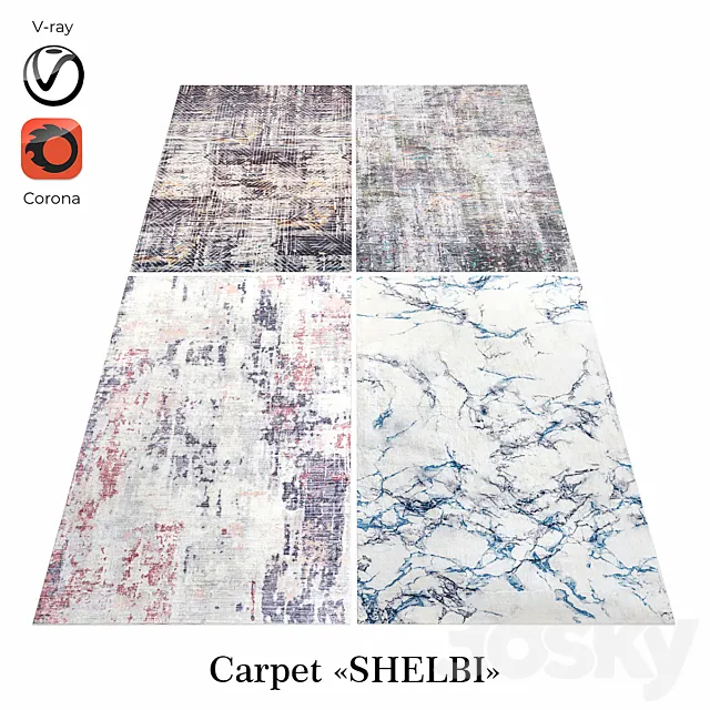 Chinese synthetic carpets “SHELBI” 3DS Max Model