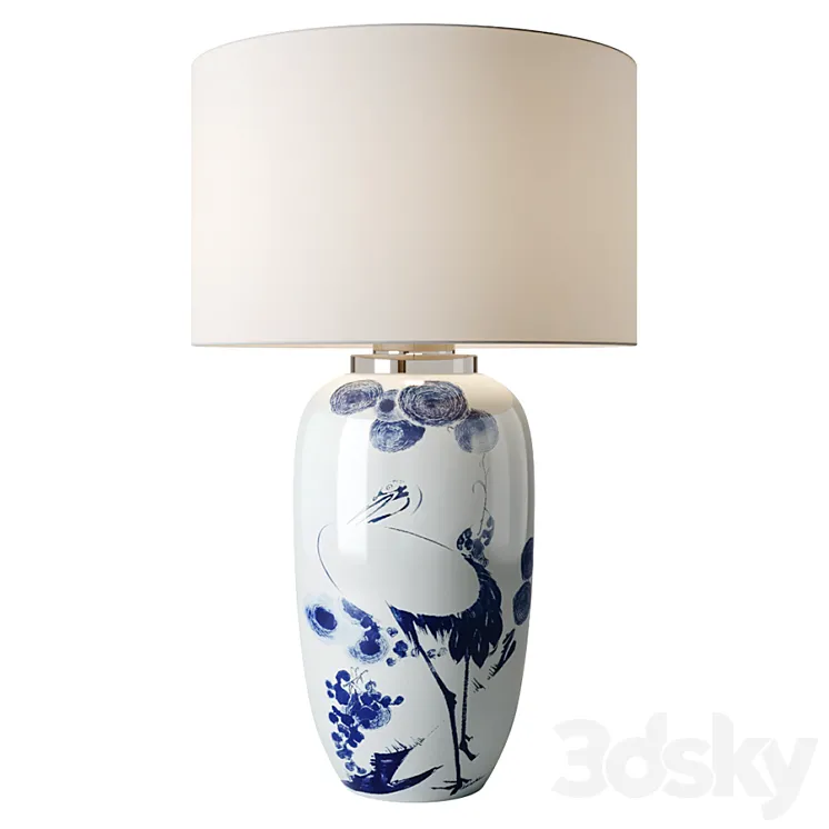 Chinoiserie Ceramic Table Lamp 3DS Max