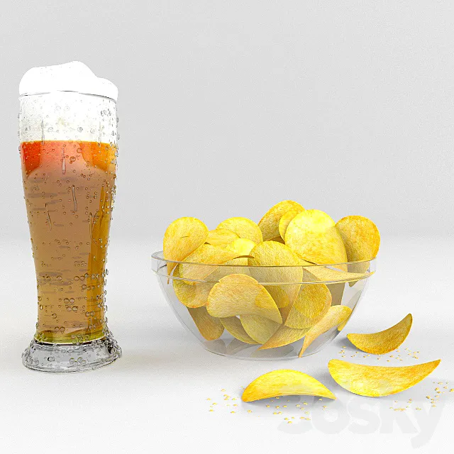 Chips and beer 3DSMax File